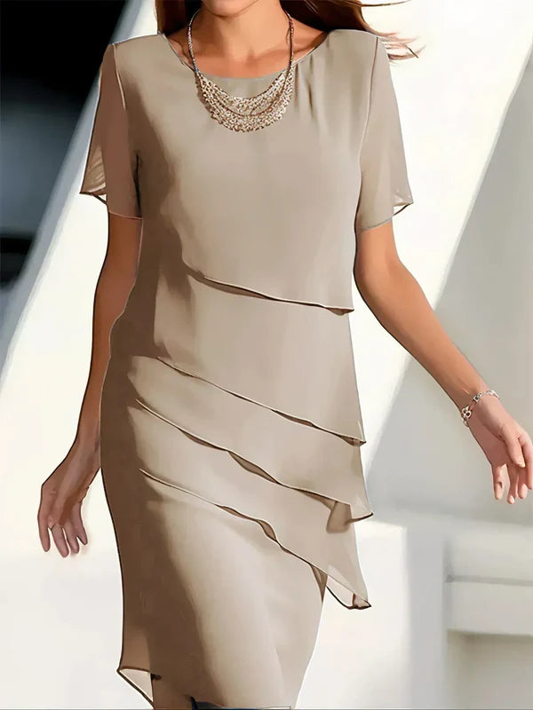 NOORÉ | Elegante Jurk met Flatterende Gelaagdheid
