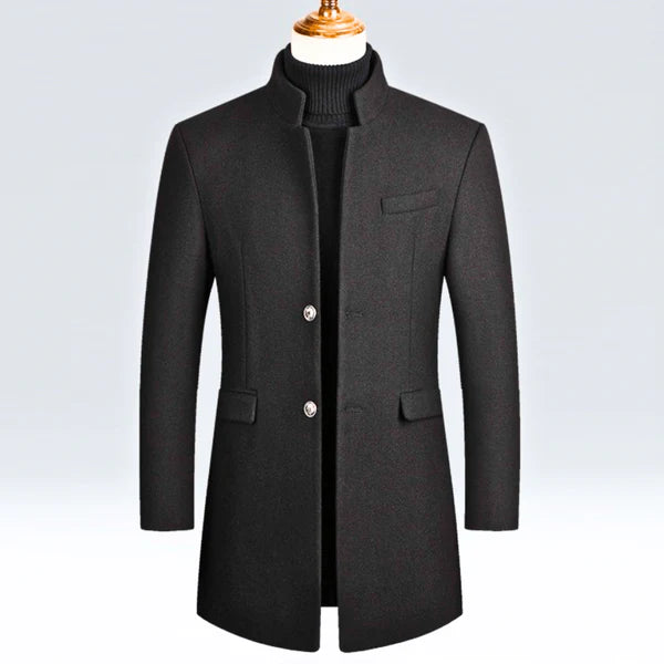 DAAN | Herenjas Slim Fit met Mandarijnkraag en Tijdloze Elegantie voor Koude Dagen