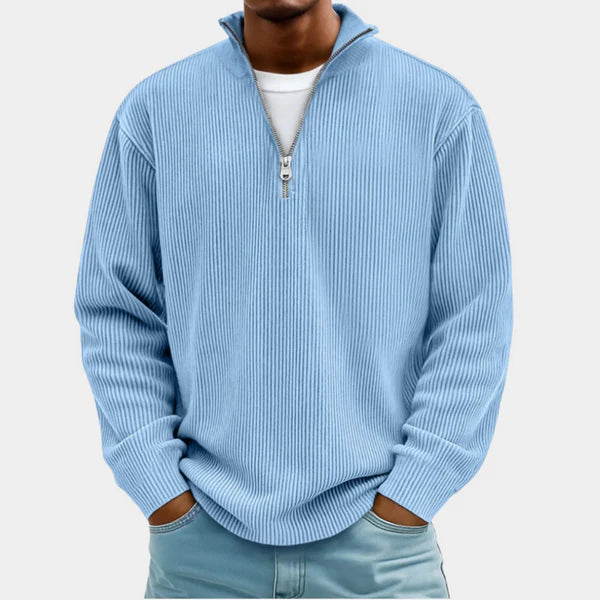 Finn | Elegante trui met ritskraag