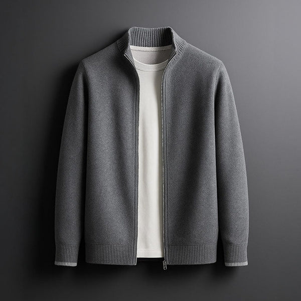 ROSSI ROMA™ | Heren Gebreide Jas met Ritssluiting Warmte en Elegante Dagelijkse Stijl