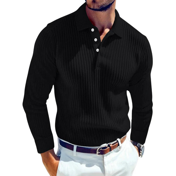 ADRIEN | RETRO POLO VAN LUXE BREIWERK MET RIBSTRUCTUUR