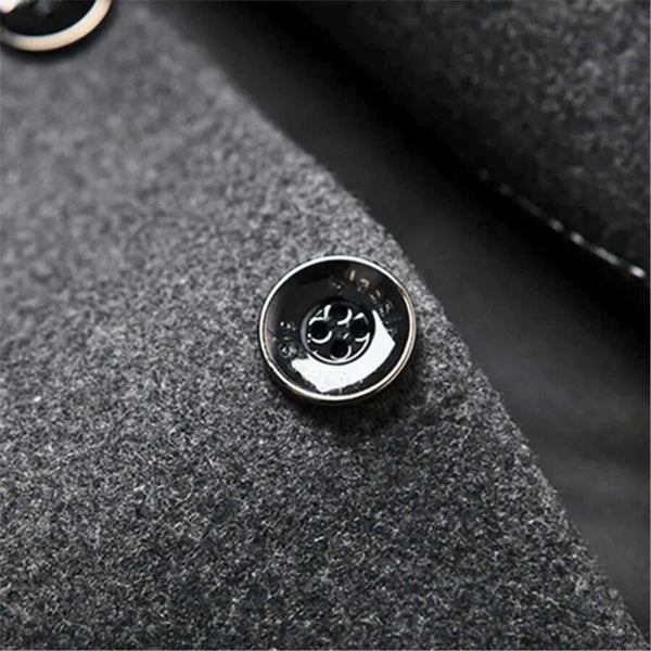 DAAN | Herenjas Slim Fit met Mandarijnkraag en Tijdloze Elegantie voor Koude Dagen