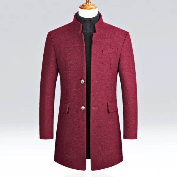 DAAN | Herenjas Slim Fit met Mandarijnkraag en Tijdloze Elegantie voor Koude Dagen