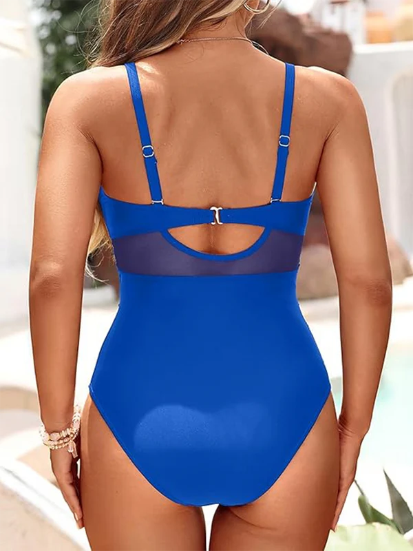 SOFIA | Eénstuk Badpak met Transparante Accenten en Elegante Corrigerende Pasvorm