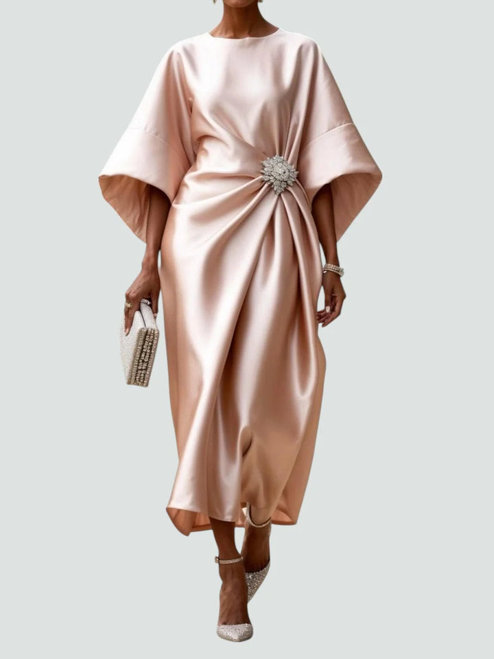 GABRIELLA | Lange Avondjurk met Luxe Detail en Tijdloze Elegantie